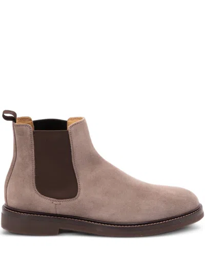 Hogan Brunello Cucinelli Chelsea Boot In Suede In Multi