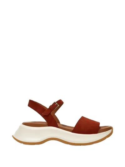 Hogan Suede Leather Sandals In Animal Print