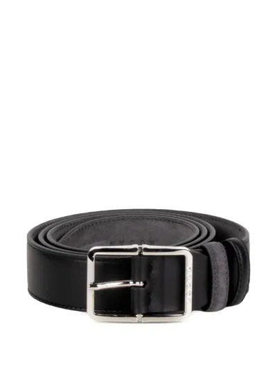 Hogan Buckle-fastening Leather Belt In Black