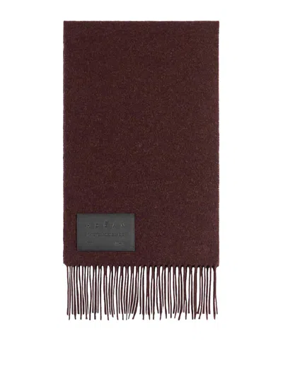 Hogan Fringes Scarf In Brown