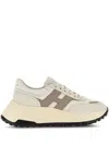 Hogan Calfskin And Polyester Black Sneakers With Sole In Neutral