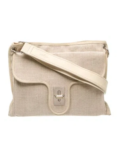 Pre-owned Hogan Canvas Shoulder Bag In Neutral