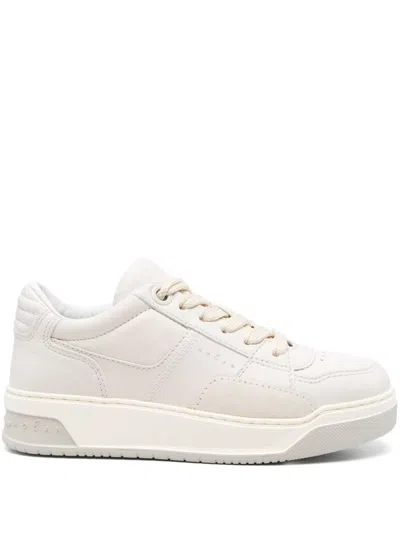 Hogan Chamallow Leather Sneakers In White