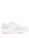 Hogan Perforated Toe Rubber Sole Suede Panels Sneakers