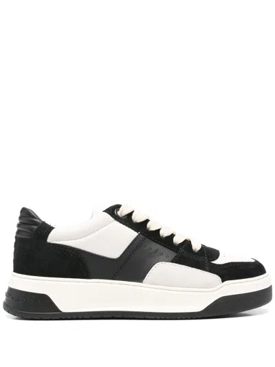 Hogan Chamallow Suede And Nappa Two-tone Sneakers Shoes In White