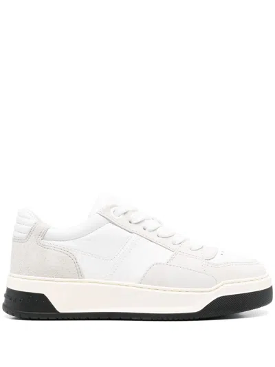 Hogan Chamallow Suede And Nappa Two-tone Sneakers In White