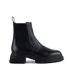 Hogan Woman Ankle Boots Black Size 7 Leather In Black