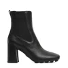 Hogan Chelsea Black Leather 85mm Ankle Boot In Black