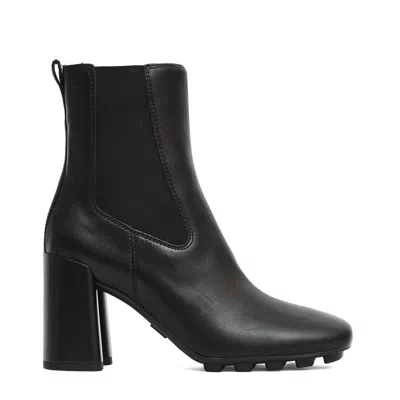 Hogan Chelsea Black Leather 85mm Ankle Boot