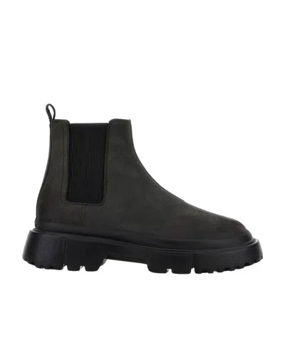 HOGAN HOGAN CHELSEA ROUND-TOE BOOTS