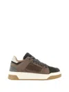 Hogan Chamallow Suede Panels Sneakers In Brown