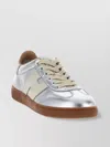 Hogan Chic Metallic Low-top Rubber Sole Sneakers