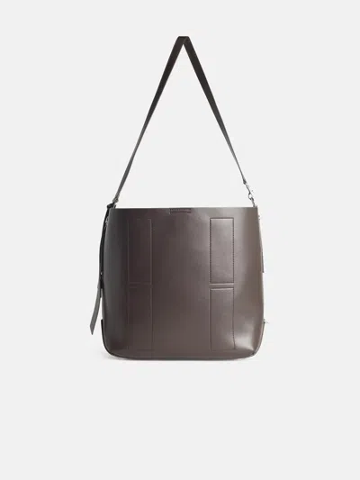 Hogan Chocolate Leather Bag In Brown