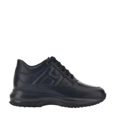 Hogan Chunky Lace-up Sneakers In Black
