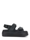 Hogan Chunky Platform Sandals With Adjustable Straps In Black