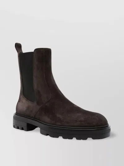 Hogan H673 Round-toe Chelsea Boots In Brown
