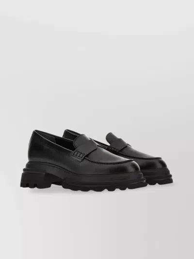 Hogan Chunky Sole Loafers Round Toe