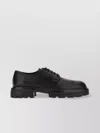 Hogan Chunky Sole Round Toe Derby Shoes In Black