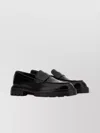 Hogan Chunky Sole Round Toe Penny Strap Loafers In Black
