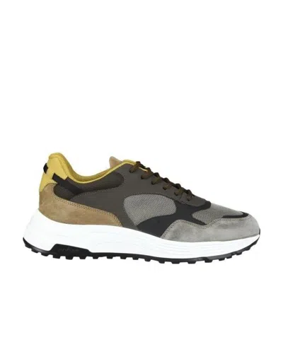 Hogan Colour-block Low-top Sneakers In Black