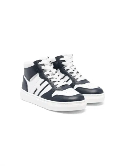 HOGAN 拼色拼接高帮运动鞋