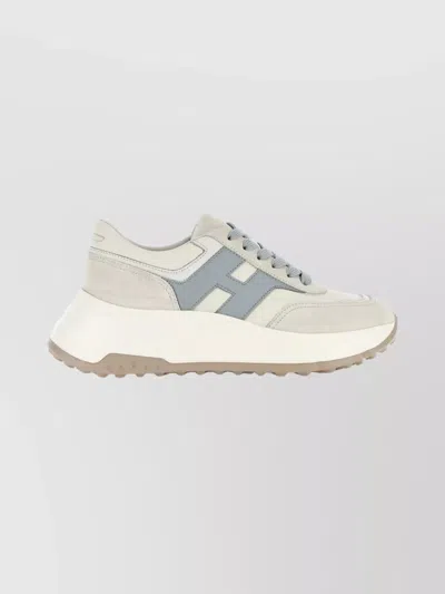 Hogan Contemporary Sneakers With Round Toe Design In Gold