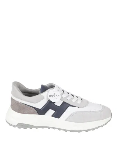 Hogan Contemporary Sneakers With Textured Upper And Chunky Sole In Gray