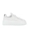 Hogan H-stripes Platform Leather Sneakers In White