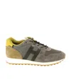 Hogan Contrast Panel Lace-up Sneakers In Gray