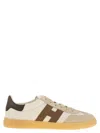 Hogan Multicolour Low-top Sneakers With Suede Overlays And Signature Logo In Brown