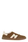 Hogan Cool Beige Suede Sneakers In Brown