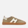 Hogan Cool Beige Suede Sneakers In Brown