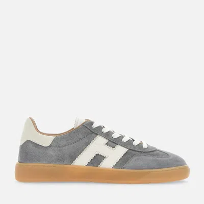 Hogan Cool Men In Blue Suede Sneaker In Gray