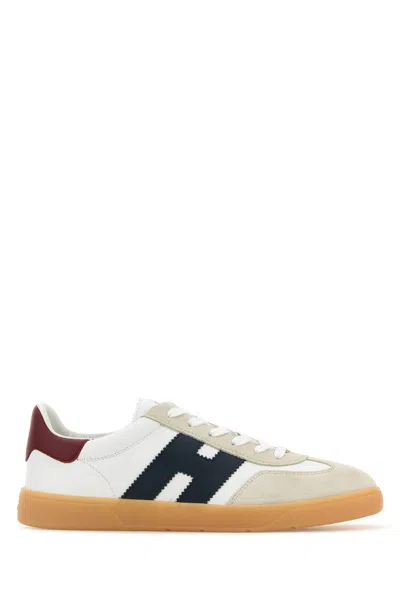 Hogan Grey And White Sneakers In Multi