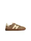 Hogan Cool Beige Suede Sneakers In Brown