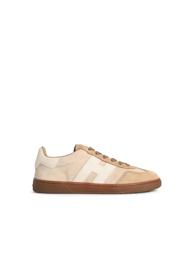 Hogan 'cool' Beige Suede Sneakers In Sand