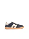 Hogan Low Top Sneakers Suede Upper Rubber Sole In Blue