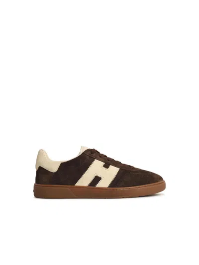 Hogan Cool Brown Suede Sneakers In Multi