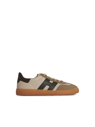 Hogan 'cool' Ivory Leather Sneakers In Beige