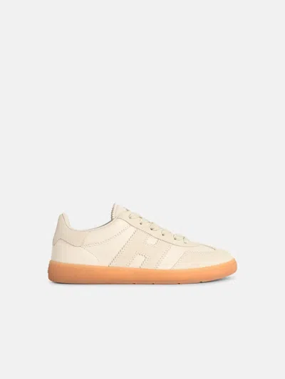 Hogan 'cool' Ivory Nappa Leather Sneakers In White