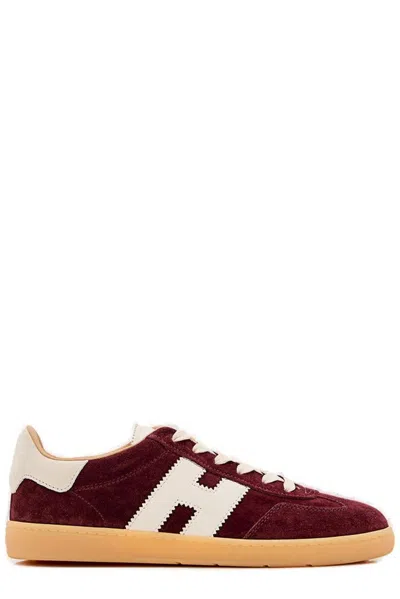 Hogan Cool Lace-up Suede Sneakers In Red