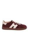 Hogan Cool Lace-up H Sneaker In Burgundy