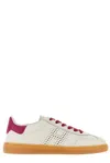 Hogan Cool Sneakers In Fuchsia White Leather And Contrasting Bottom In White