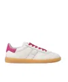 Hogan Cool Sneakers In Fuchsia White Leather And Contrasting Bottom In White