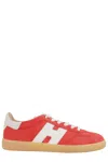 Hogan Cool Leather And Suede Sneakers In Red