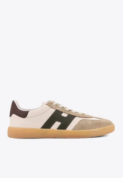 HOGAN COOL LEATHER AND SUEDE LOW-TOP SNEAKERS