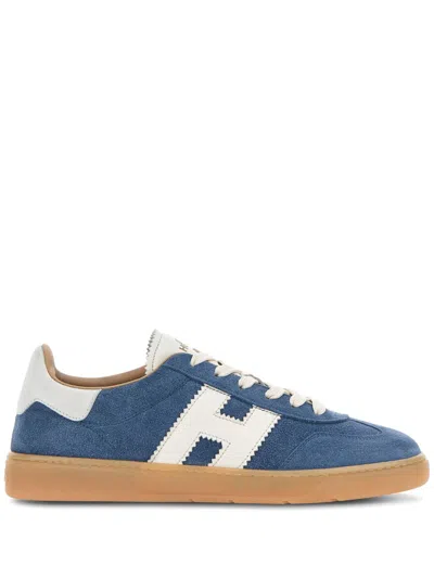 Hogan Cool Suede Low-top Sneakers In Blue