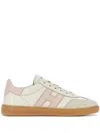 Hogan Cool Low-top Sneakers With Contrasting Suede And Leather In Pink