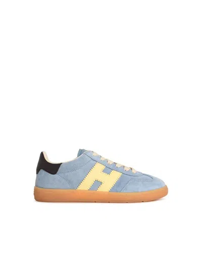 HOGAN HOGAN 'COOL' LIGHT BLUE SUEDE SNEAKERS