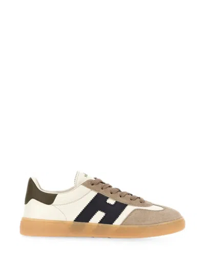 Hogan Refined Leather Sneakers With Suede Accents In Multi